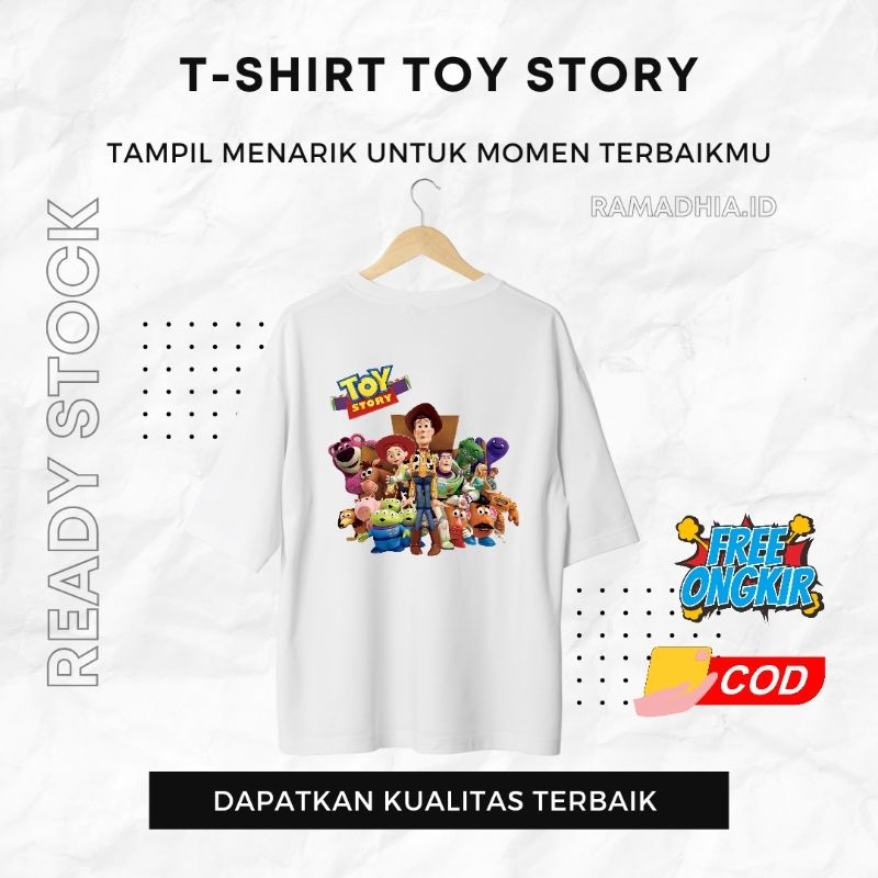 Baju Kaos Family TOY STORY Ibu Ayah Anak Couple Set Keluarga Bahan Cutton Combed Sablon