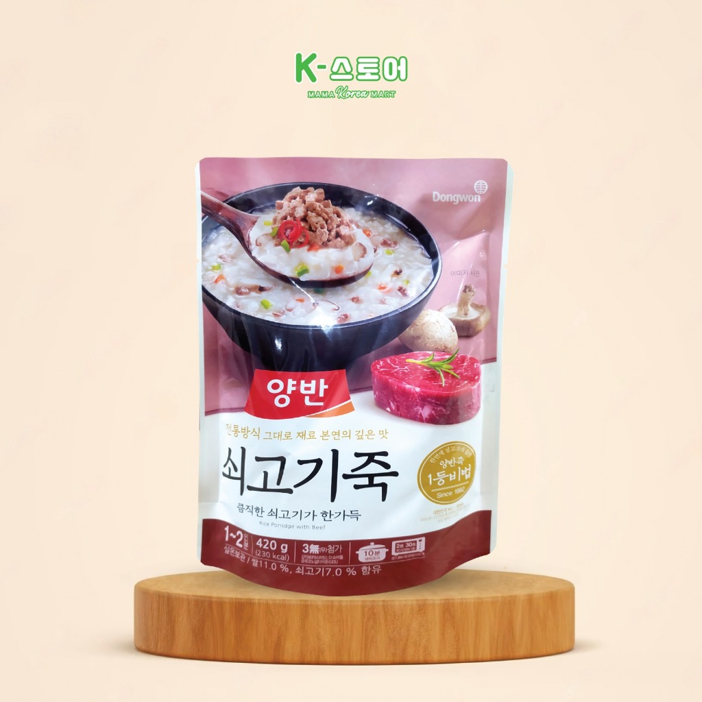 

DONGWON RICE PORRIDGE WITH BEEF 420G/BUBUR NASI DAGING SAPI