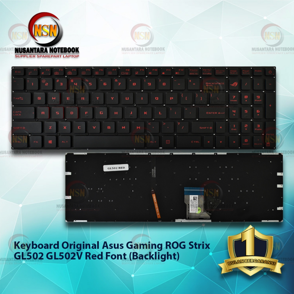 Keyboard Original Laptop Asus ROG STRIX GL502 Red Font (Backlight)