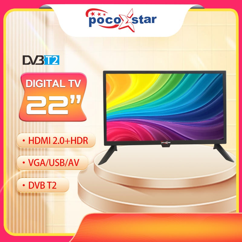 POCOSTAR Digital TV 22 Inch TV LED FHD Televisi-Garansi 1 Tahun# tv digital#box tv digital#TV#smart 