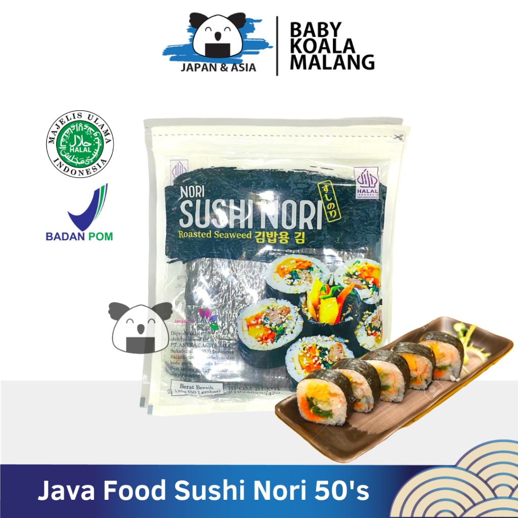 

JAVA SUPER FOOD Nori Sushi Gold 50 Lembar Halal | Seaweed Rumput Laut Sushi//
