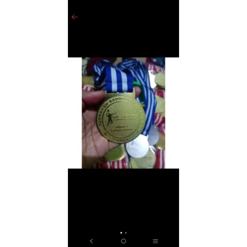 medali badminton medali kejuaraan medali logam kuningan