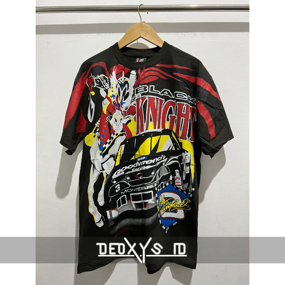 KAOS OVERSIZED TSHIRT TAG GIANT NASCAR DALE EARNHARD X BLACK KNIGHT RED