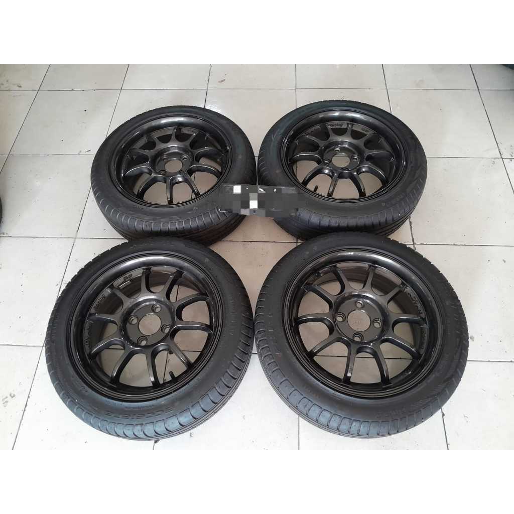 Velg Bekas ADVAN R15X6,5 Baut 4 pcd 4X100 ET40 +BAN 195 50 R15