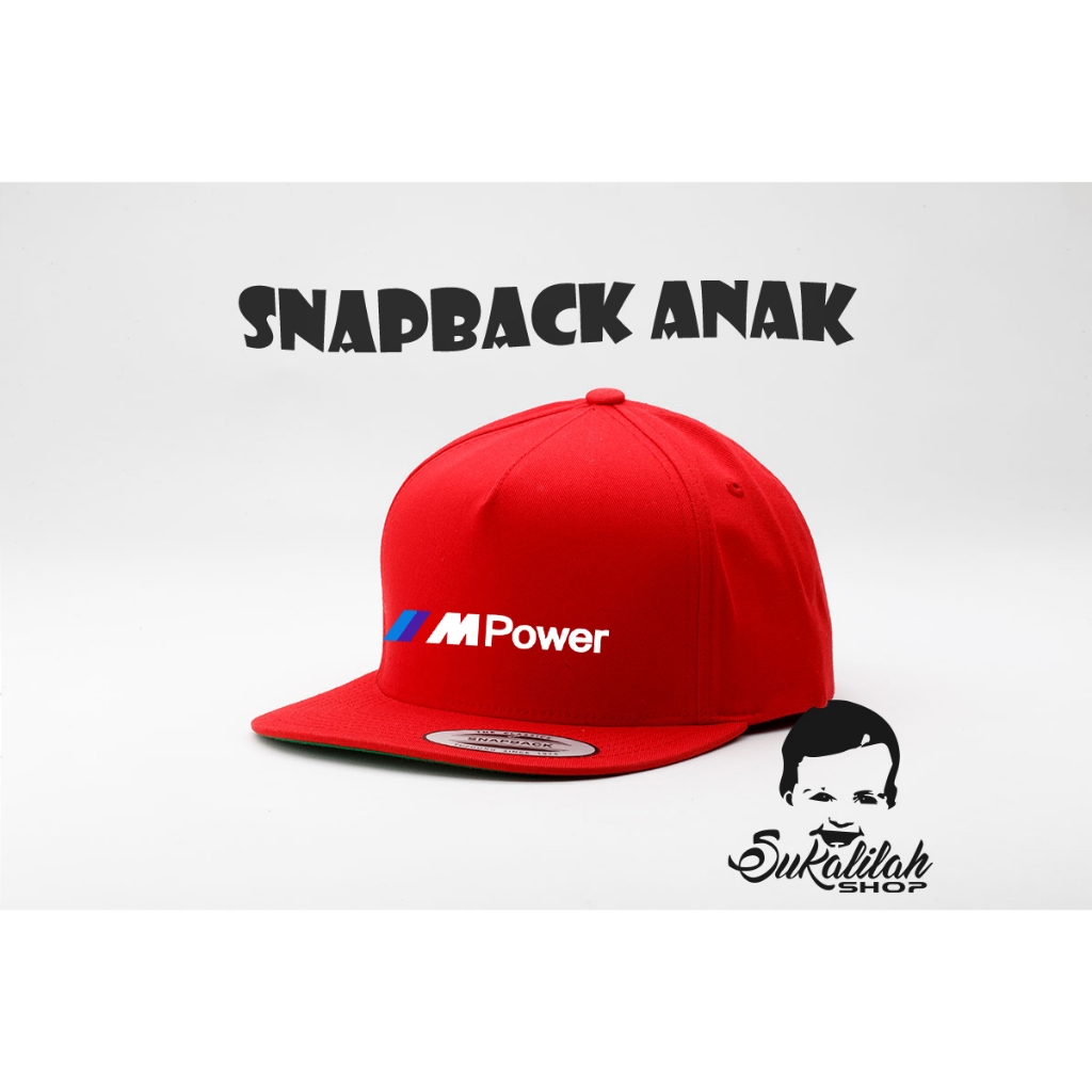 Topi snapback Anak unisex sport bmw m power