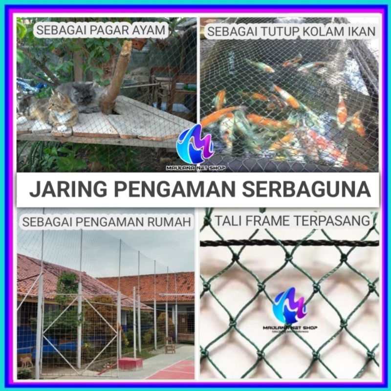 Jaring Lapangan futsal,golf,voly,pengaman pagar/Jaring Kolam Ikan/Jaring Pagar Ayam/Jaring Ikan/Jari