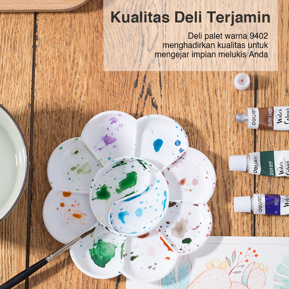 

Ready Deli Palet Cat Air / Wadah Cat Air ukuran 13,7cm terdiri dari 10 lubang 9402