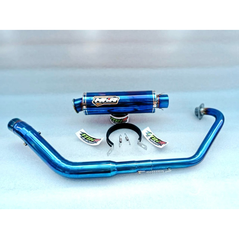 Knalpot MHR RACING BLUEEMON VIXION GSX R15 MX CBR CB TIGER SONIC FU VERZA DLL