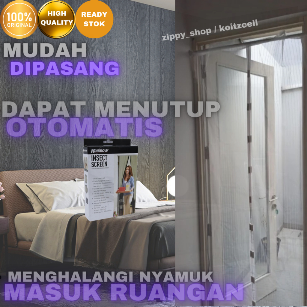 ACE Krisbow Tirai Pintu Magnet Anti Nyamuk / Tirai Nyamuk