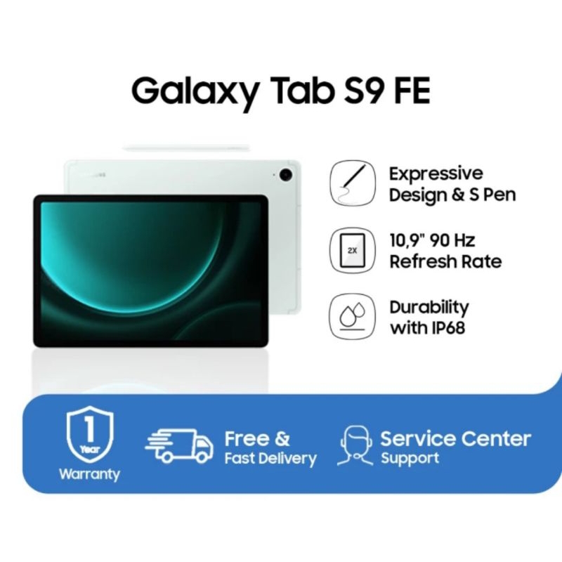 Tab samsung galaxy s9 fe 6/128 gb baru garansi resmi