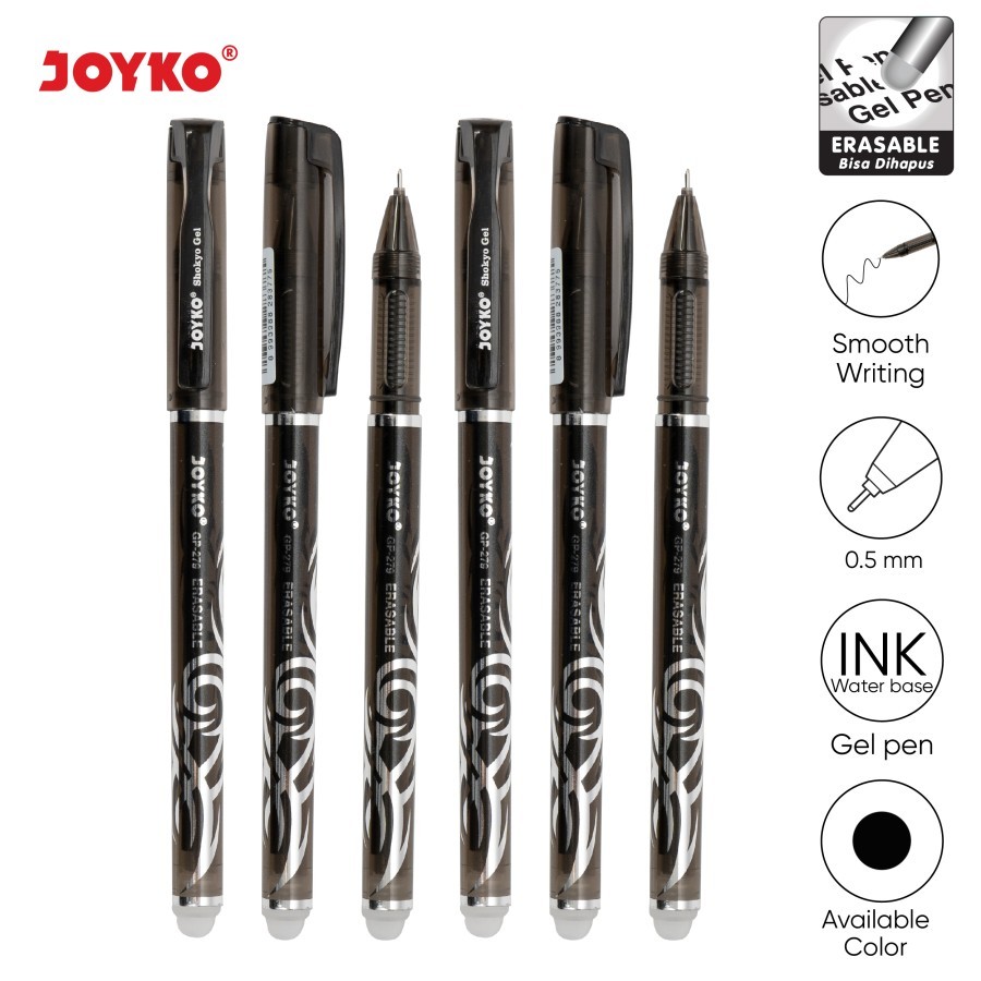 

Erasable Gel Pen Hitam PULPEN BISA DIHAPUS GP-279 [12PCS] - HITAM