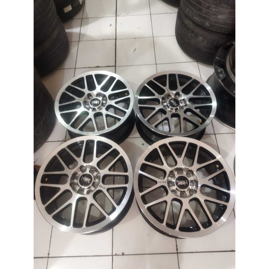 velg mobil second HSR RAI S1 ring 16 baut 4x100 4x114,3 buat agya calya livina avanza
