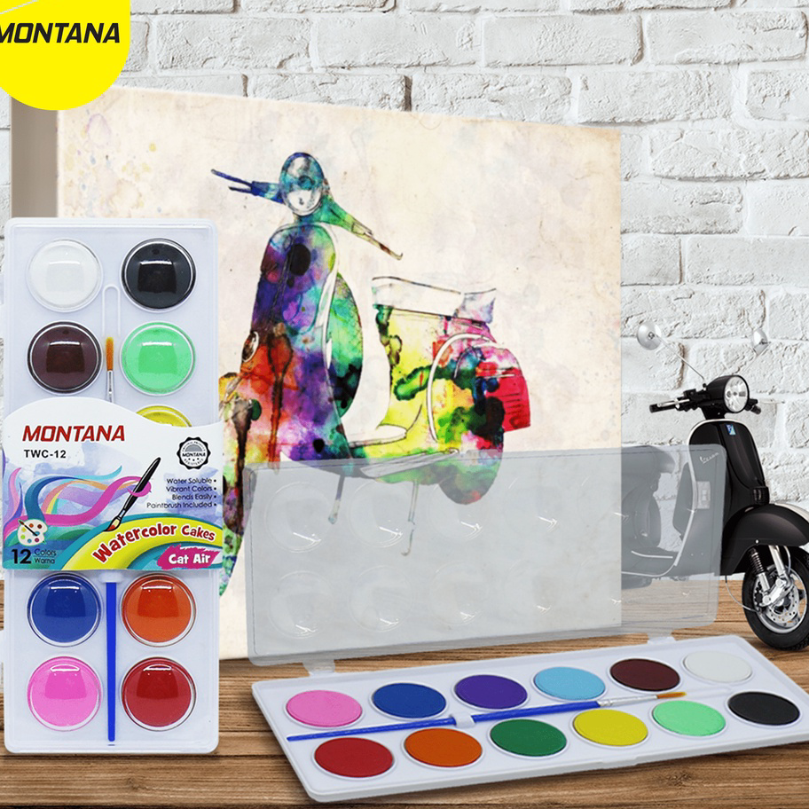 

Baru MurahMurahATK WaterColor 12 Warna / Cat Air Montana TWC-12 / WaterColor Cake Terupdate