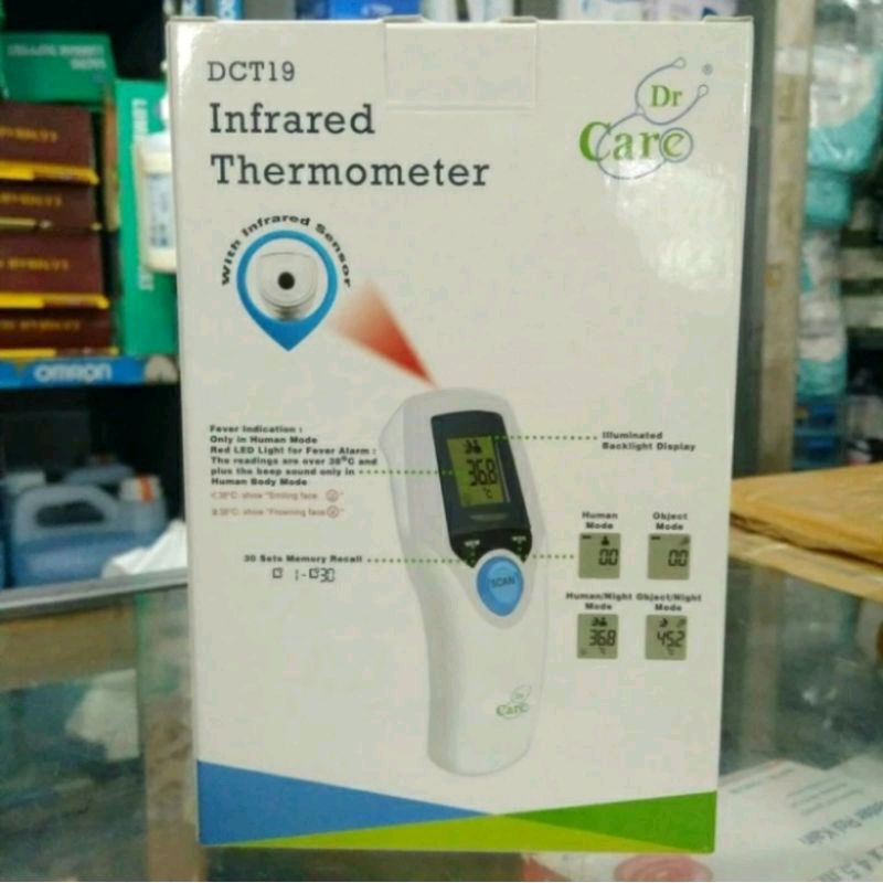 Thermometer infrared Dr Care DCT19 / Termo gun / Termometer suhu tubuh