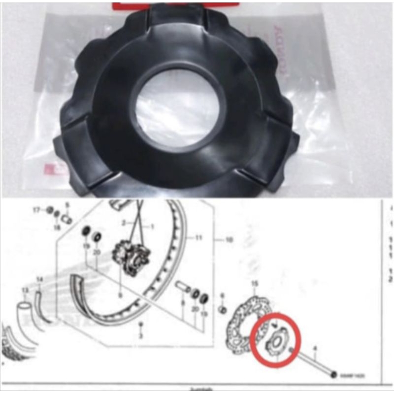 cover tutup tromol depan crf150 original