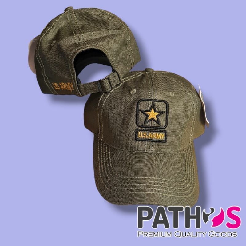 Pathos Topi Baseball Kanvas Us army