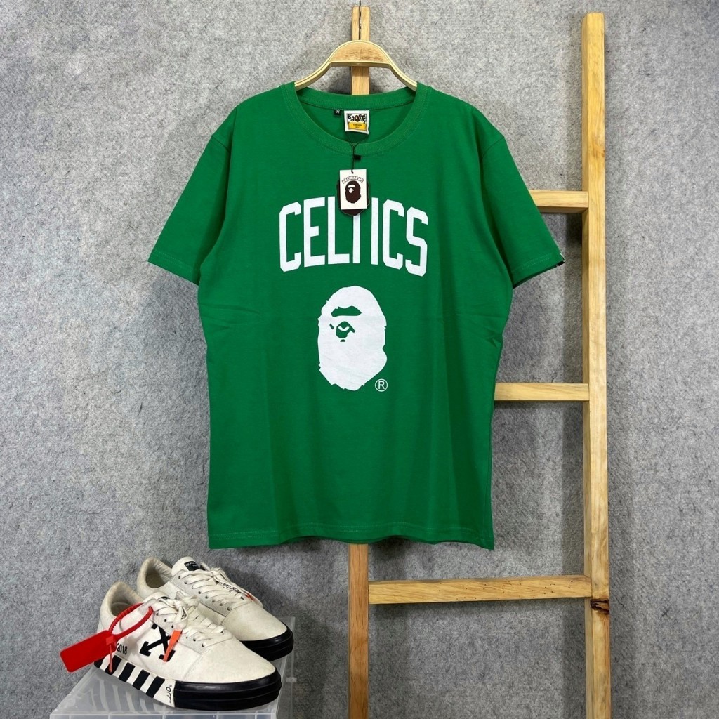 KAOS TSHIRT A BATHING APE BAPE CELTICS GREEN