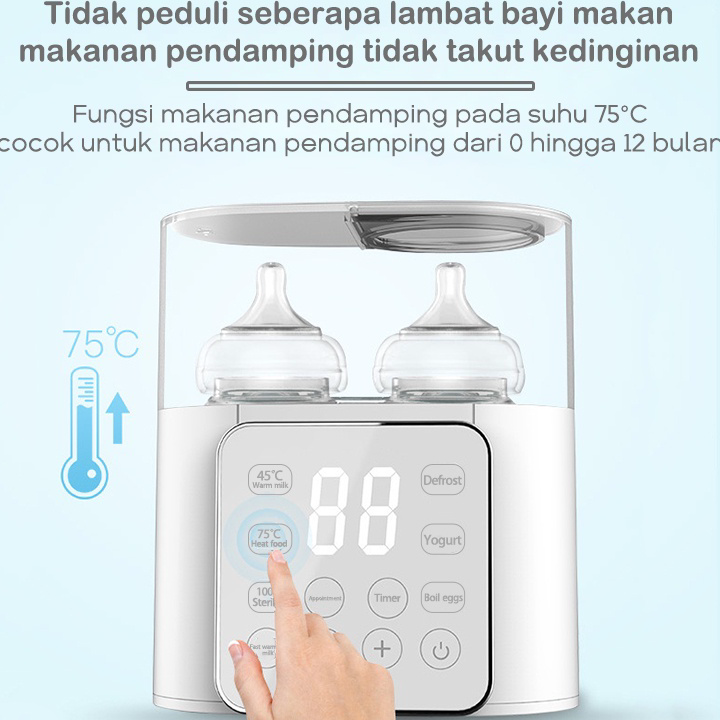 Terlaku. DADAWARD Sterilizer Botol Bayi 200W Smart Bottle Warmer Sterilizer  Alat Steril Botol Susu 