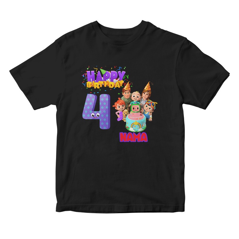 Kaos Ulang Tahun / Birthday Anak Cocomelon