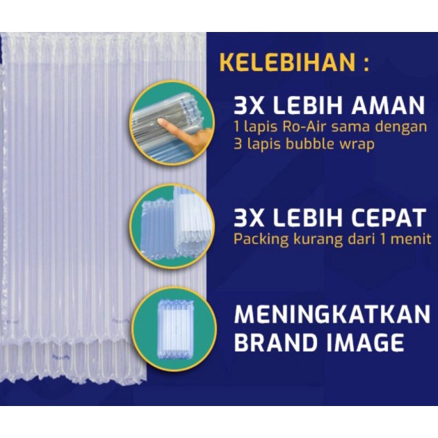 

Model Terkini AIR BAG CUSHION PACKING / POLY AIR BUBBLE / INFLATABLE BAG PLASTIK