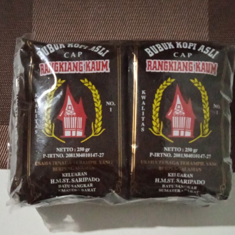 

1Kg Bubuk Kopi Asli cap Rangkiang Kaum Batusangkar