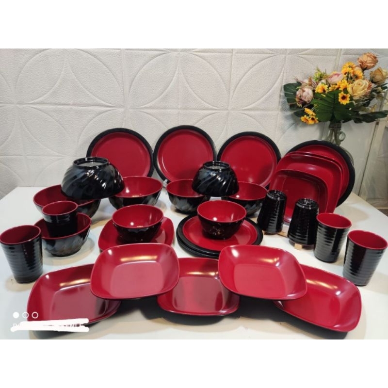 PIRING MELAMIN GOLDEN DRAGON SET