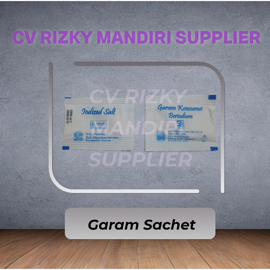 

Garam sachet atau salt sachet ber SNI isi 250pcs