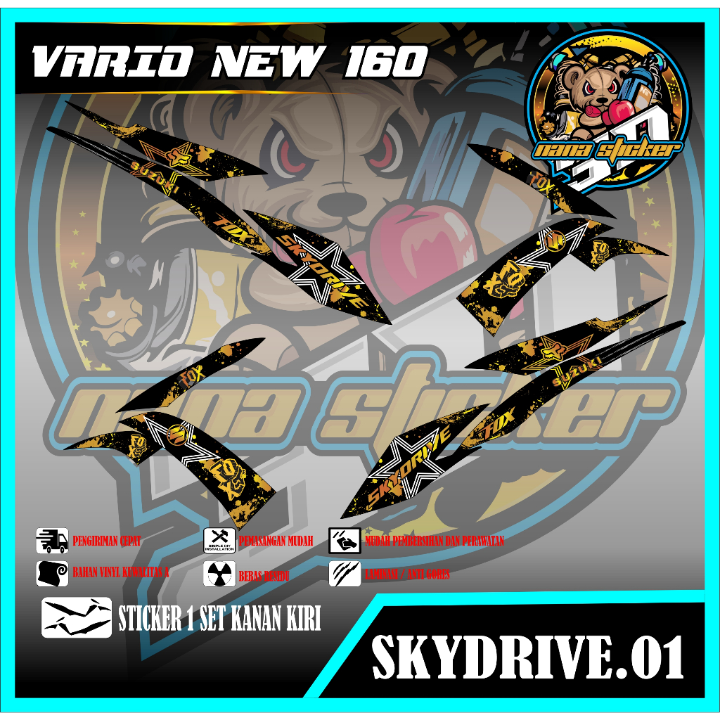 Striping SUZUKI SKYDRIVE  - Stiker SUZUKI SKYDRIVE  List Variasi Motor STICKER SUZUKI SKYDRIVE CODE 