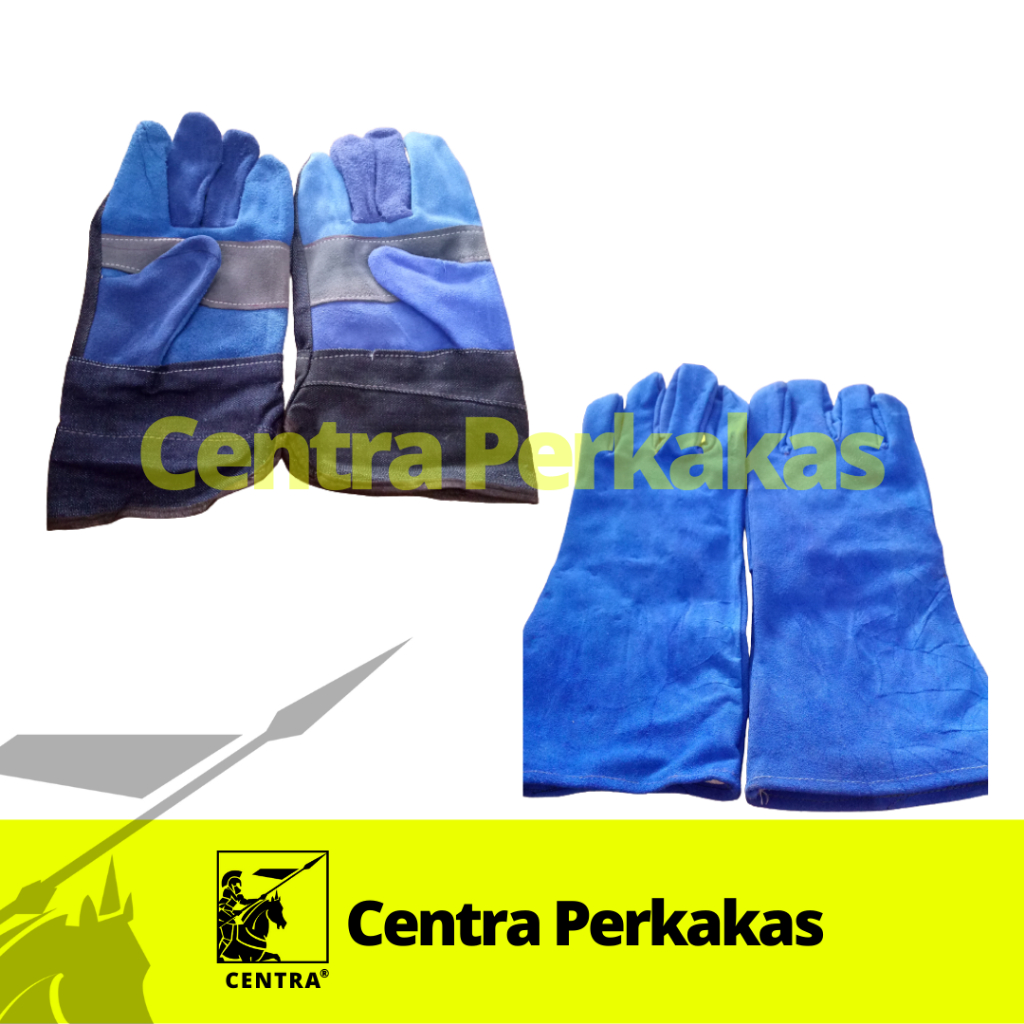 Sarung Tangan Las Sarung Tangan Kain Jeans XL Biru Hitam Denim Tebal