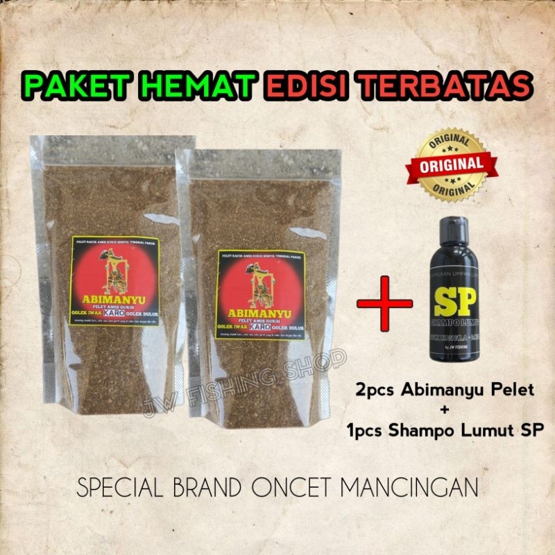 PELET ABIMANYU MERAH 2pc + SAMPO LUMUT SP 1pc, PAKET HEMAT "EDISI TERBATAS"