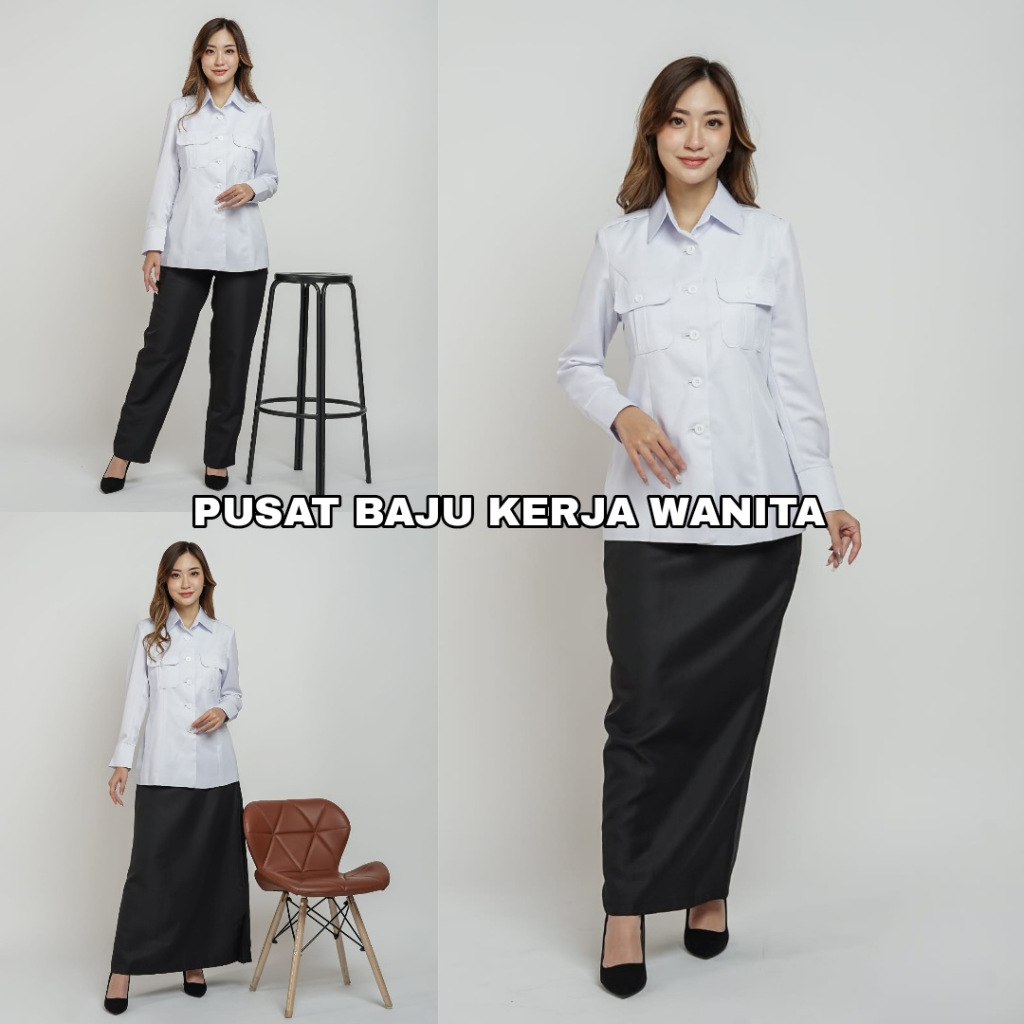 Seragam pemda wanita / Baju pdh pemda / Baju dinas pemda pns / Baju khaki pns wanita / Seragam asn w