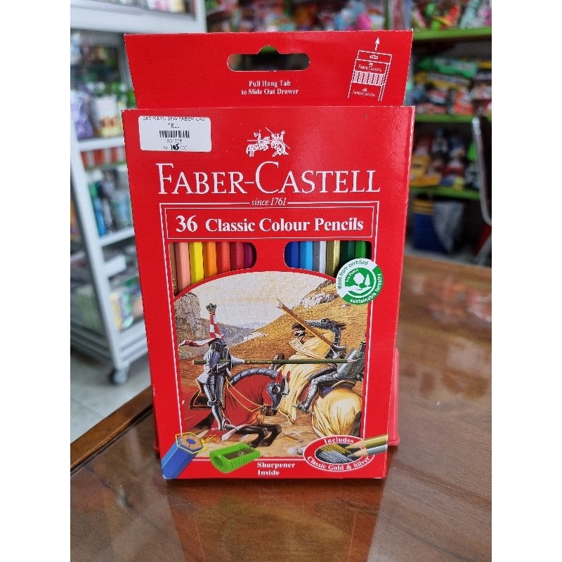 

pensil kayu warna Faber Castell 36 warna