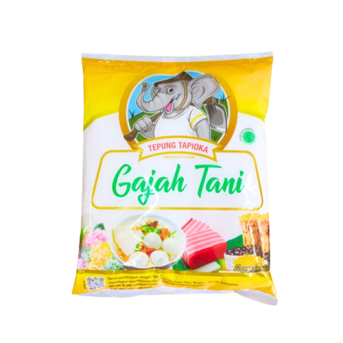 

Tepung Tapioka Kanji Cap Gajah Tani 1/2Kg 500g