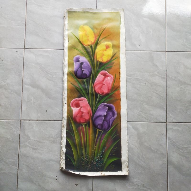 LUKISAN BUNGA TULIP
