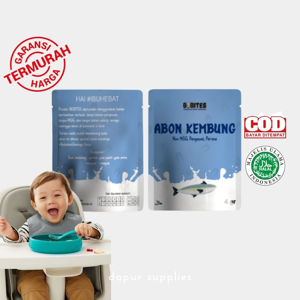 

Abon Ikan Kembung Abon Mpasi Bayi 4gr / Abon Ikan Kembung Sachet Sehat Tanpa Pengawet / Abon Bayi Non MSG