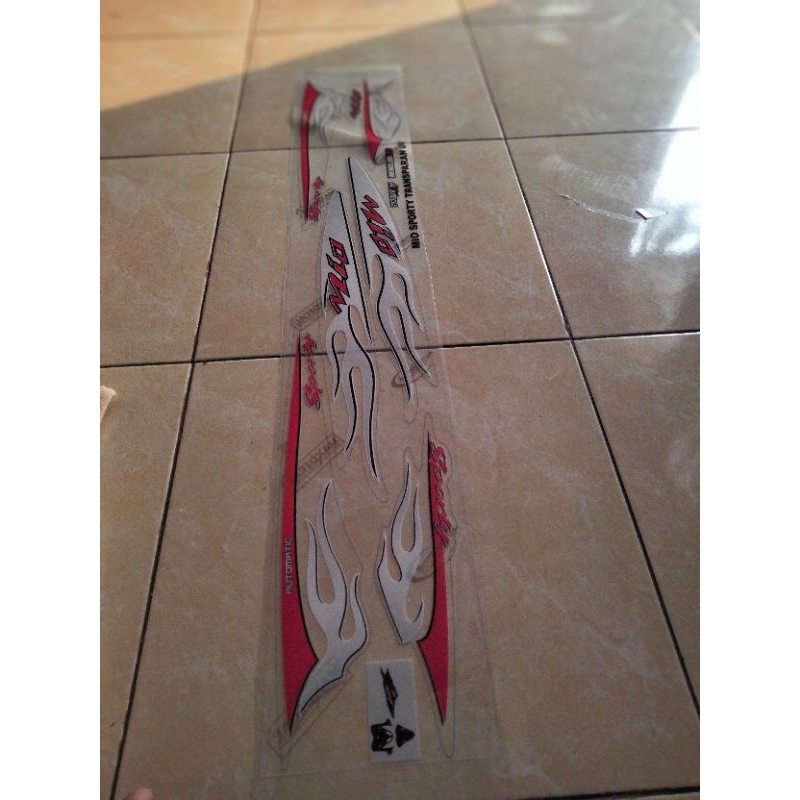 Striping transparan Mio Sporty Api