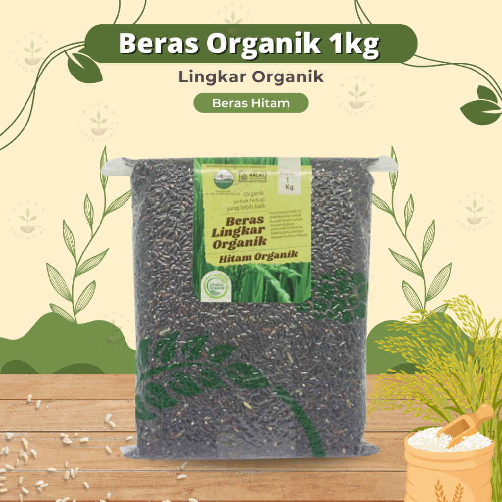 

Lingkar Organik Beras Hitam 1 kg - Beras Hitam Organik