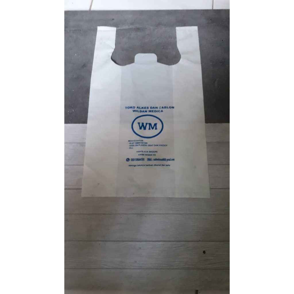 CETAK CUSTOM KANTONG PLASTIK KRESEK SABLON DENGAN UK 28 X 48