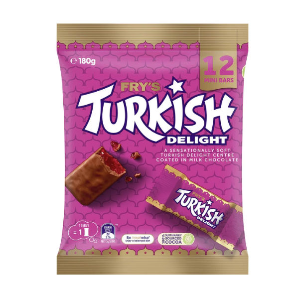 

Cadbury Fry Turkish Delight Sharepack 12 Pack 180g