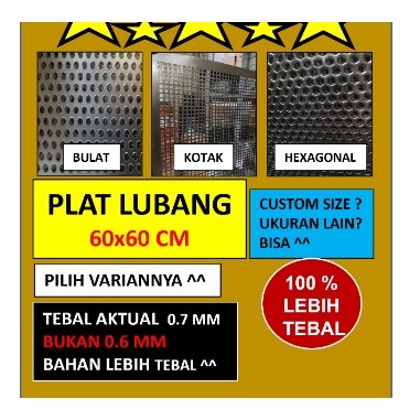 ● Plat 60x60  - Plat Besi Ram Speaker  - Ram Grill Plat Lubang ♦
