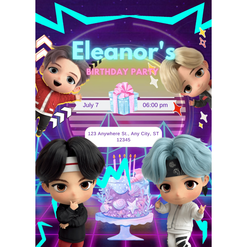 [PRIORITAS] Undangan DIgital Express Ulang Tahun BTS Cute Tinytan [VIDEO]