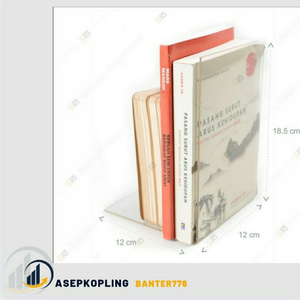 

Pembatas Buku Akrilik 2 mm - Acrylic Book Stand