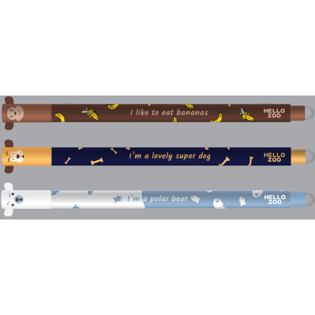 

M&G Hello Zoo Stick Erasable gel Pen 0.5mm Black ink [Per 1 Pulpen]