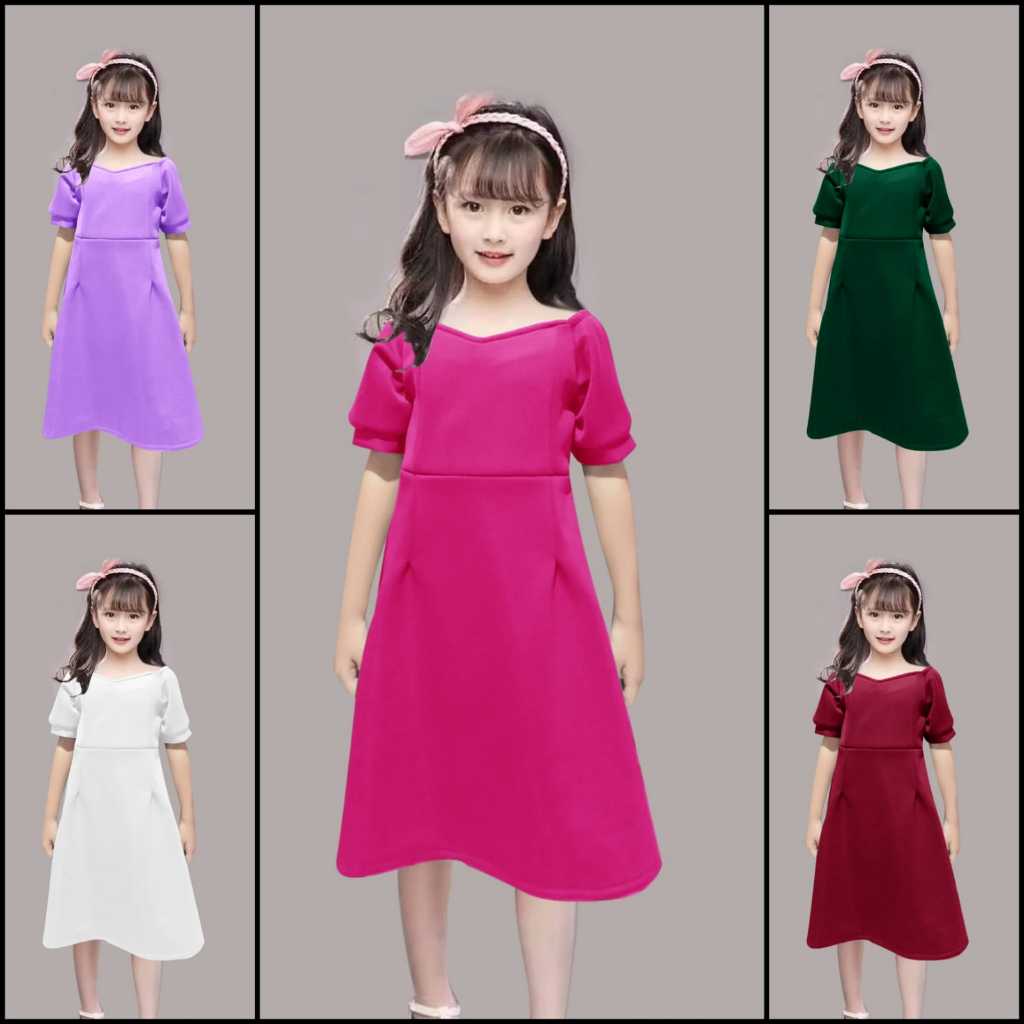 KID Syahira Dress Best Seller  Midi Dress Anak Perempuan / Couple Ibu & Anak / COD