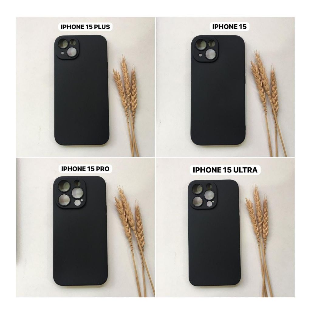 2025 PREMIUM Soft Case Slim BLACK Doff iPhone 17 16 15 14 13 15+ 14Pro 13 Pro Plus 14Promax 13Pro Ma