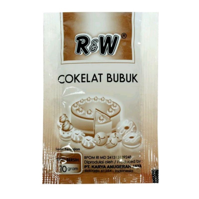 

Coklat bubuk R&W 10g / coklat bubuk rajawali 10g / coklat bubuk sachet 10g / coklat bubuk saset 10g