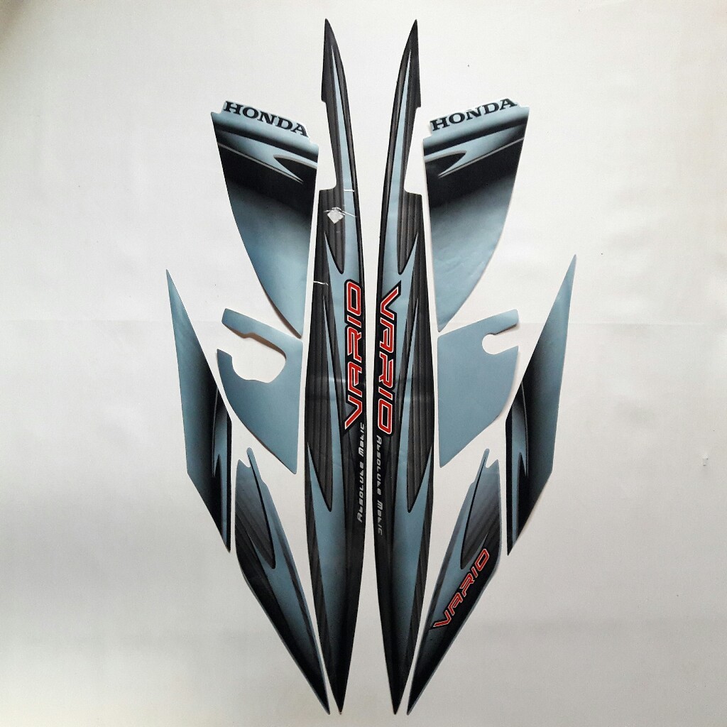 STIKER STRIPING MOTOR VARIO CW 110 2006 HITAM-BIRU