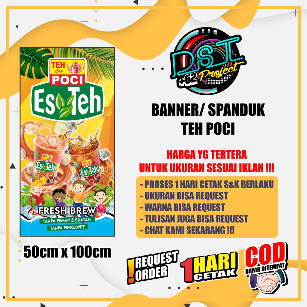 BANNER / SPANDUK TEH POCI 50 X 100