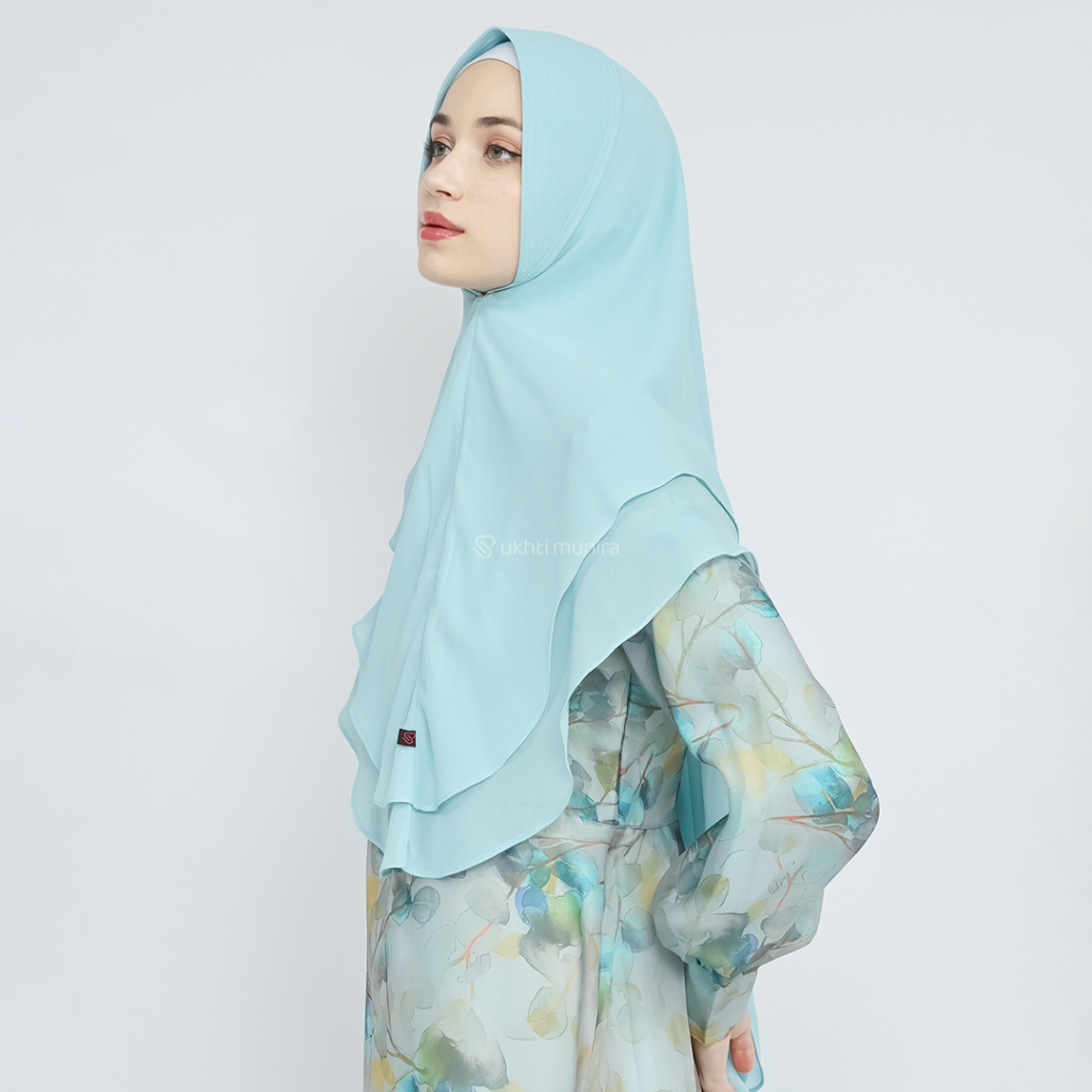 Khimar Ceruty Motif 2 Layer Hermosa By Ukhti Munira | Hijab Khimar |  Jilbab Khimar Polos