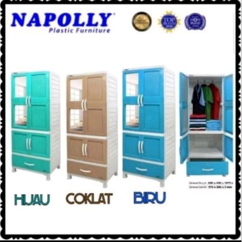 LEMARI PAKAIAN NAPOLLY TERBARU LEMARI BAJU MODERN LEMARI CABRO G11 X